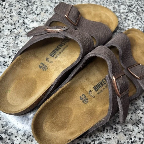 Birkenstock Men’s Arizona Nubuck Leather Desert Buck Roast Size EU43 US 10-10.5